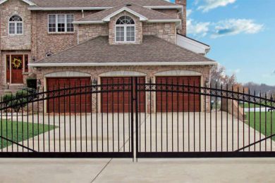 Black Aluminum Driveway Gate by GreenWay