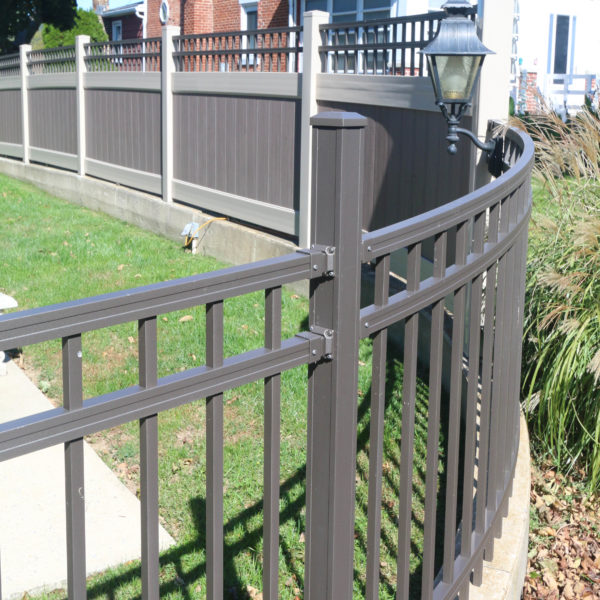 Brown Aluminum Backyard Regis Fencing Products