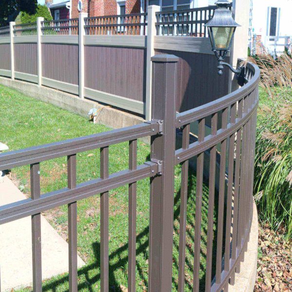 Brown Aluminum Backyard Regis Fencing