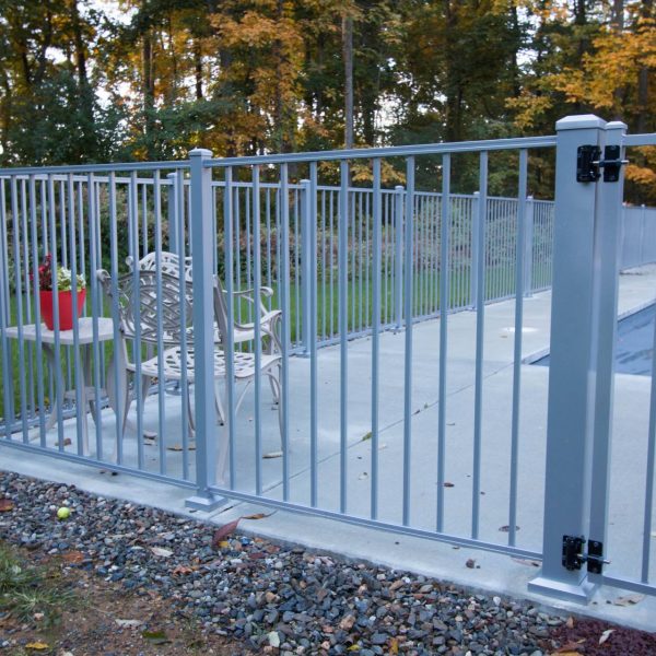 Silver Aluminum Pool Fence