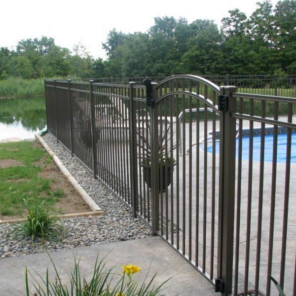 Black Aluminum Regis Gated Fence