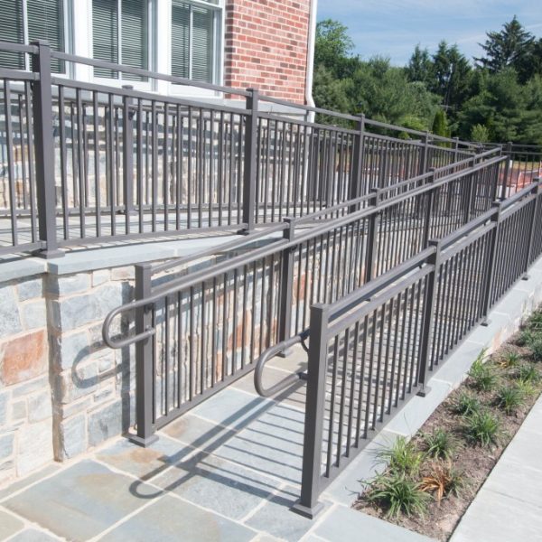 Westbury Liberty Brown Aluminum Handrail for Ramp