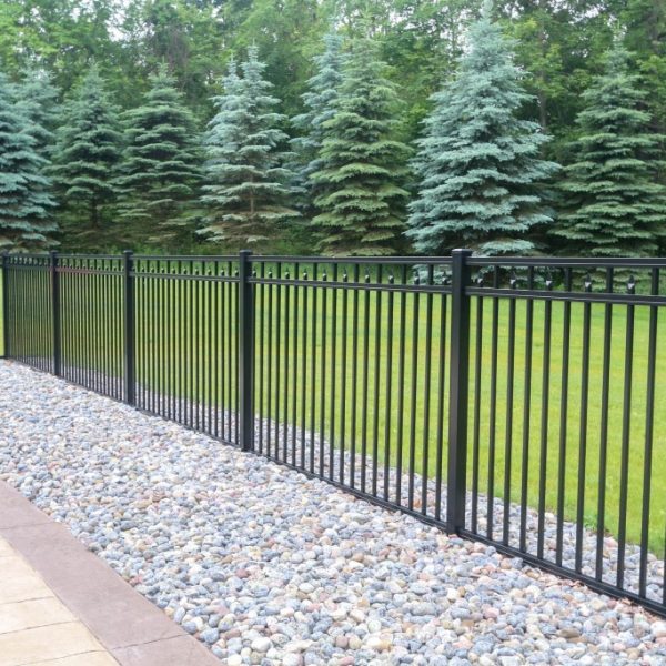 Regis Black Aluminum Backyard Fence