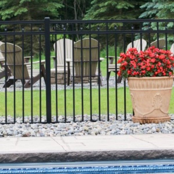 Regis Black Aluminum Fence