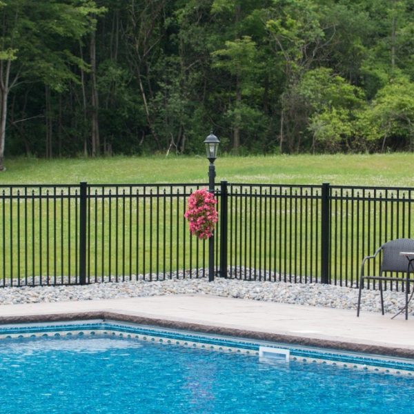 Regis Black Aluminum Residential Fencing