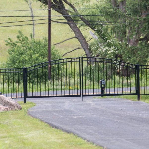 Regis Black Aluminum Driveway Gate