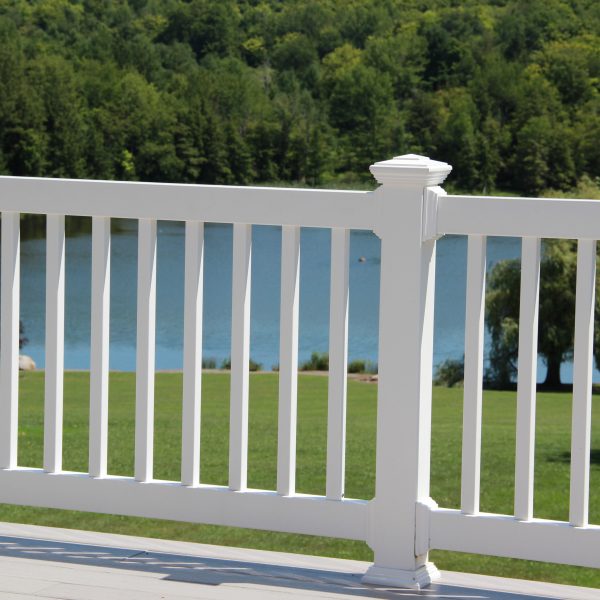 White vinyl railing