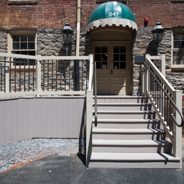 Gray Vinyl Decking for Commercial Property