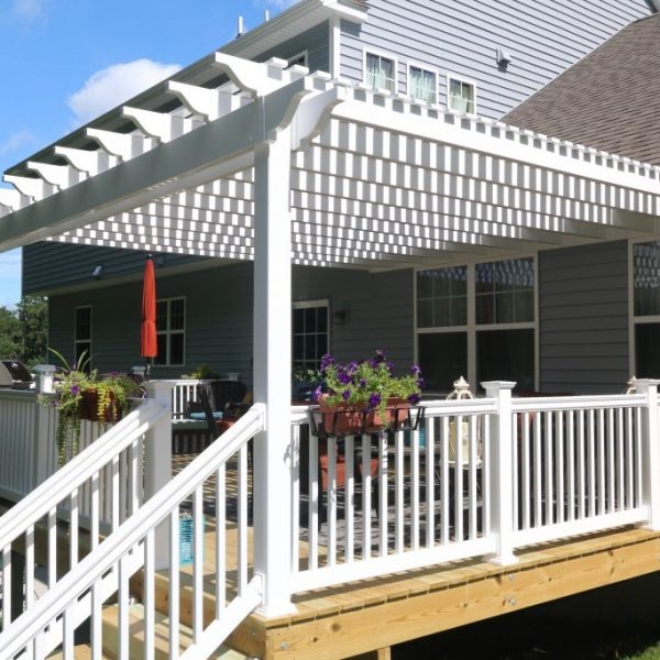 Attached Pergola Extended From Deck