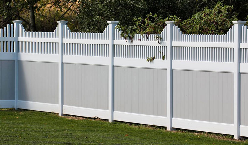 dog proof fence with bottom half privacy panel