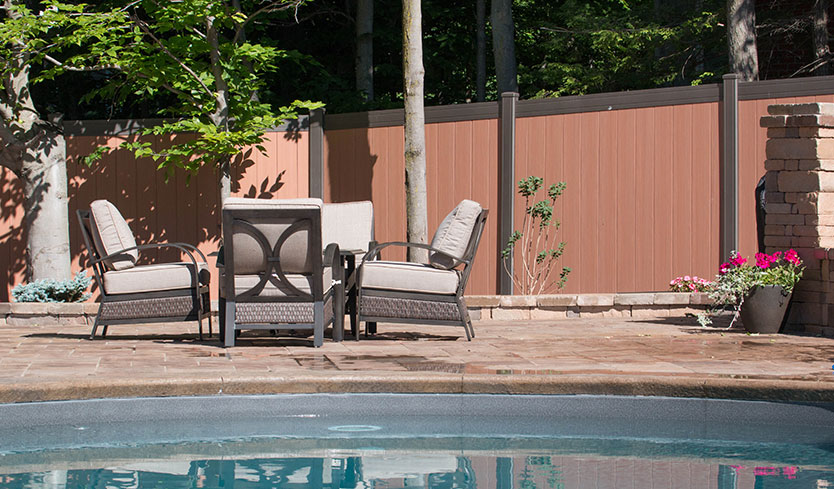 two-toned designer privacy fence