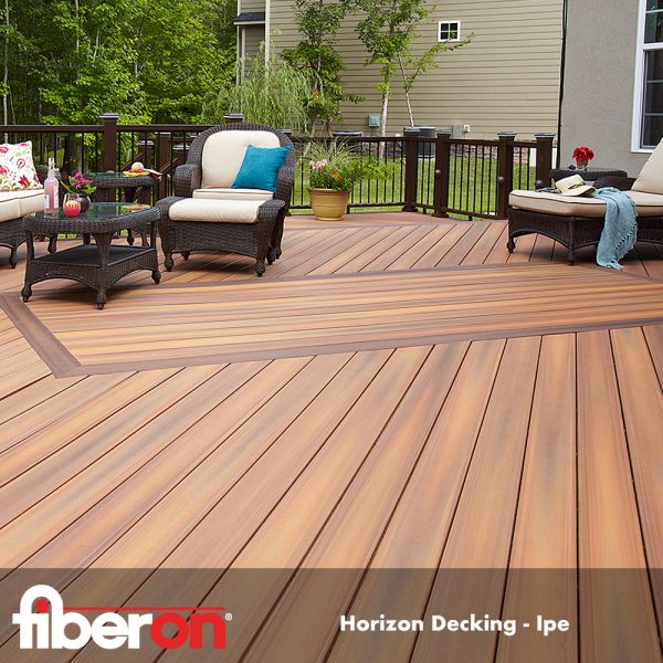 A beautiful rustic wood color for a Fiberon composite deck