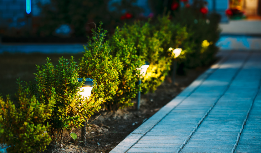 landscaping lights for patio walkway