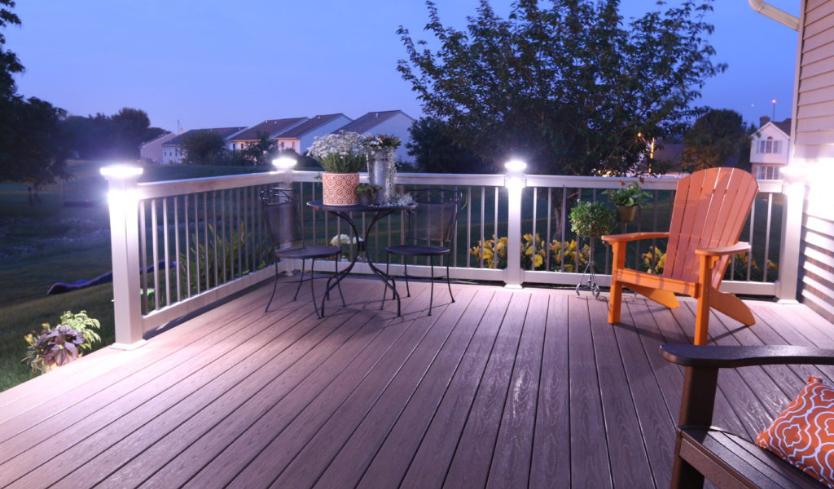 side mount railing outdoor lighting idea