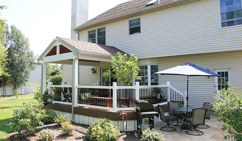 house siding cleaned during deck updates