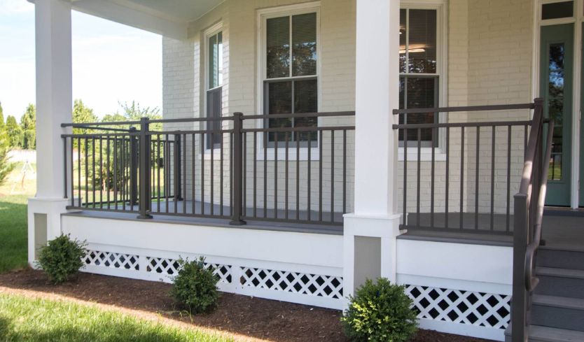 Westbury riviera railing on porch