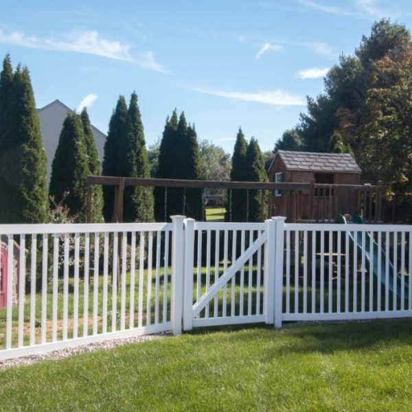 Vinyl Fence Around Playset
