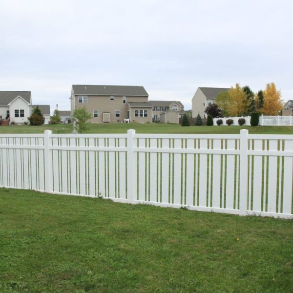 White PVC Residential Fence