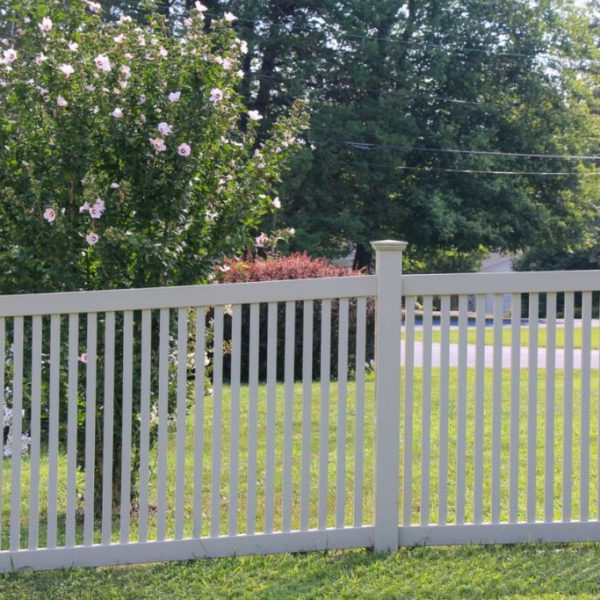 Tan Vinyl Fence