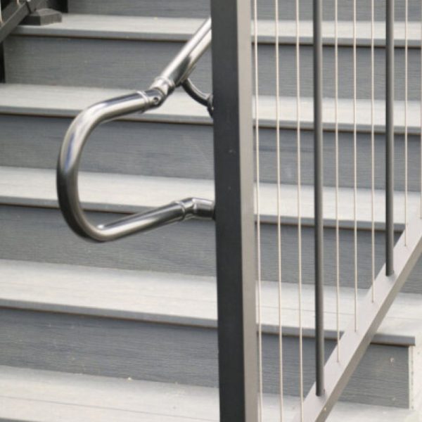 Gray Aluminum Stair Railing